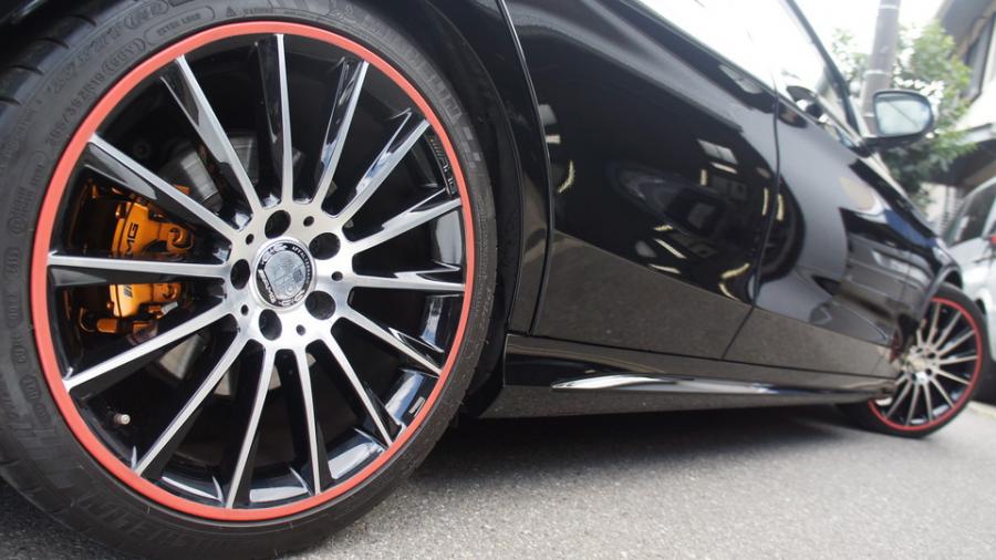 キャリパー塗装施工事例：ベンツCクラス　キャリパー塗装　COLOR:#030 Royal art pearl orange gold IMG35_1763_8psrFc_sub8.jpg