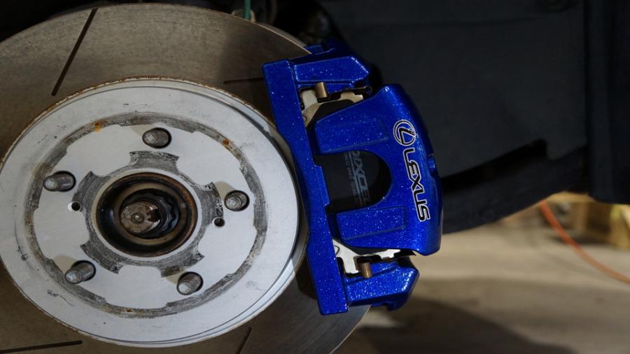 レクサスRX330　キャリパー塗装　COLOR:#067 deep marine flake blue