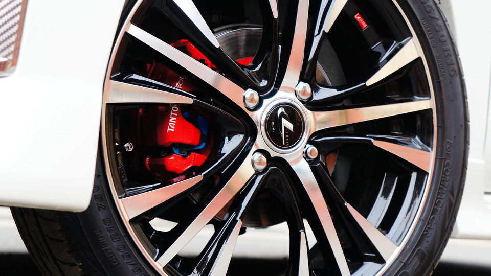 キャリパー塗装施工事例：タントカスタム純正キャリパー＆ローター・ドラム塗装　COLOR:	#001 Italian losso solid IMG65_968_WvT6r5_sub3.jpg