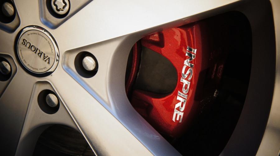 ホンダインスパイア・キャリパー塗装＆ローター塗装　COLOR：#010 premiun rouge candy red　COLOR:#006 Diamonddust silver　ローター加工Type:SD