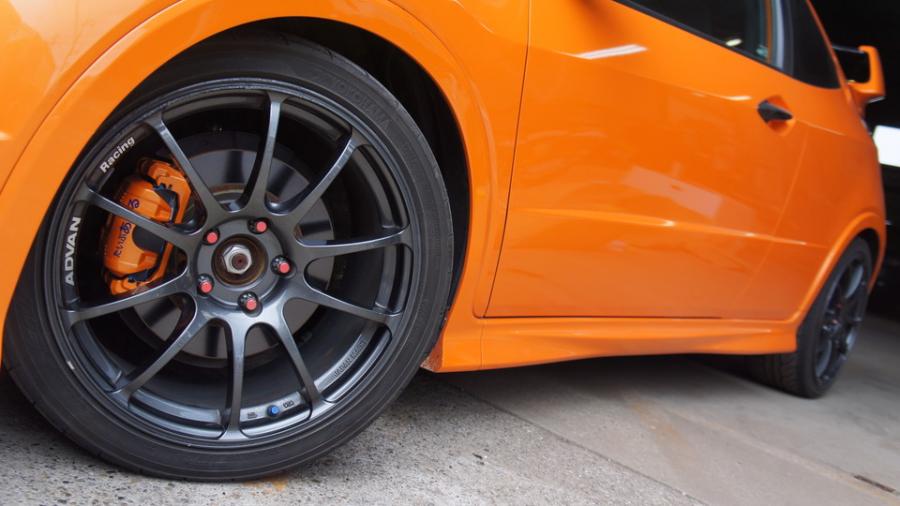 キャリパー塗装施工事例：シビックタイプR　キャリパー塗装　COLOR:#098 honey of pearl orange IMG66_1585_LclfAE_sub7.jpg