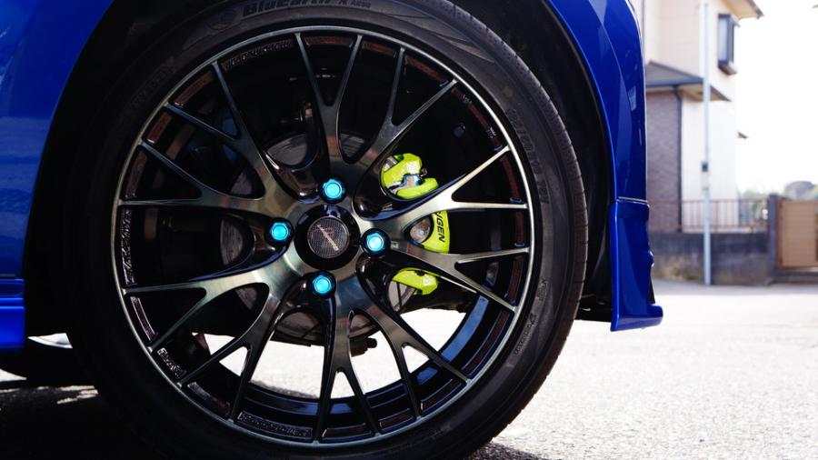 キャリパー塗装施工事例：ホンダN-BOXカスタム　キャリパー塗装COLOR:#1116 Acid green IMG66_2266_c5qgE7_sub4.jpg