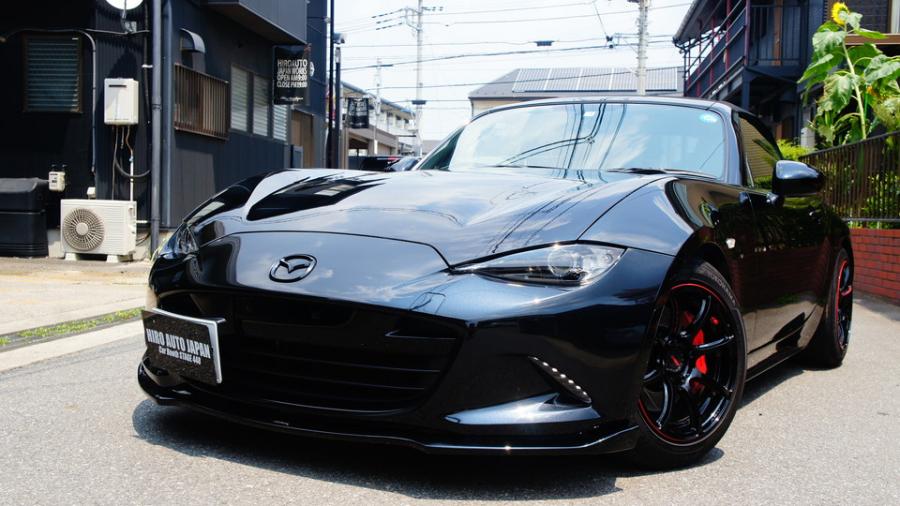 マツダロードスター　キャリパー塗装COLOR：#1112 Racing red　ローター塗装COLOR:#005 Deep coal black