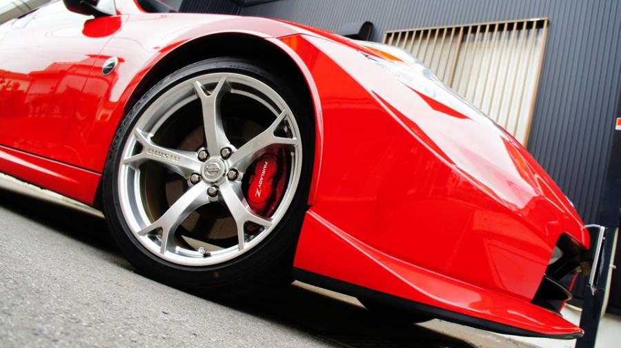 キャリパー塗装施工事例：ニッサンフェアレディーZ34　キャリパー塗装　COLOR：#010 premiun rouge candy red　ローター加工Type：S IMG69_1377_M0ipPs_sub7.jpg