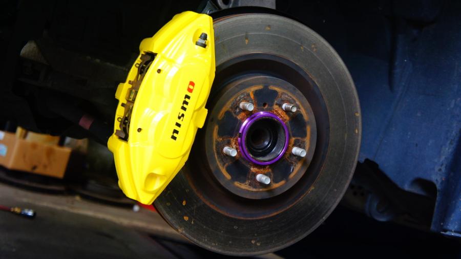 スカイライン　キャリパー塗装COLOR:#020 hawaiian passion yellow