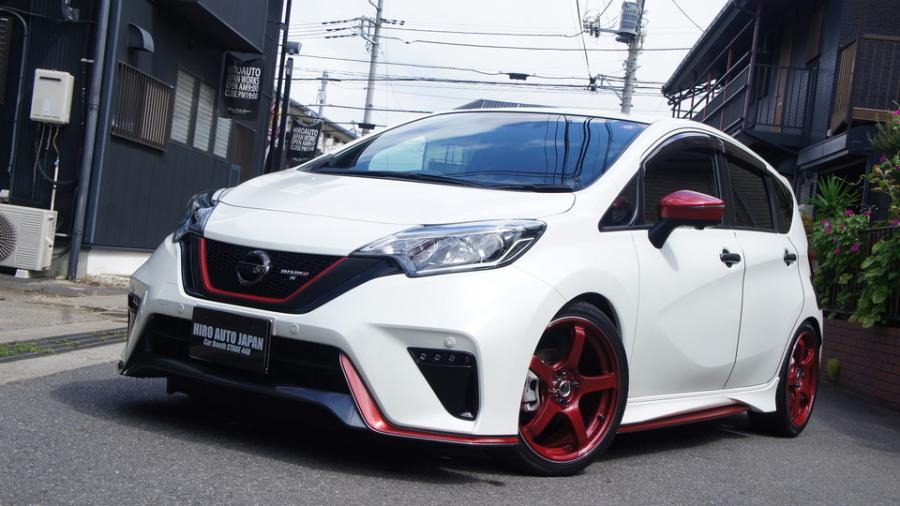 日産ノートNISMO S　キャリパー塗装・ドラム塗装COLOR:#007 Premium whitepearl