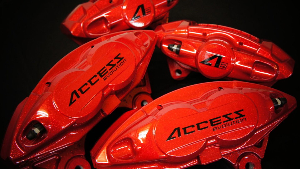 akebonoキャリパー塗装　カラー：#011 royal flash candy red