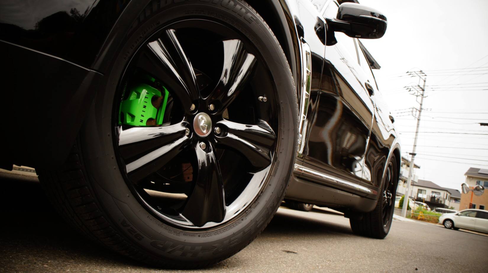 キャリパー塗装施工事例：INFINITI FX35キャリパー塗装+LOGO＆ローター加工★COLOR:MONSTER GREEN&ローター加工Type：C6S8D IMG69_819_ZulwWp_sub4.jpg