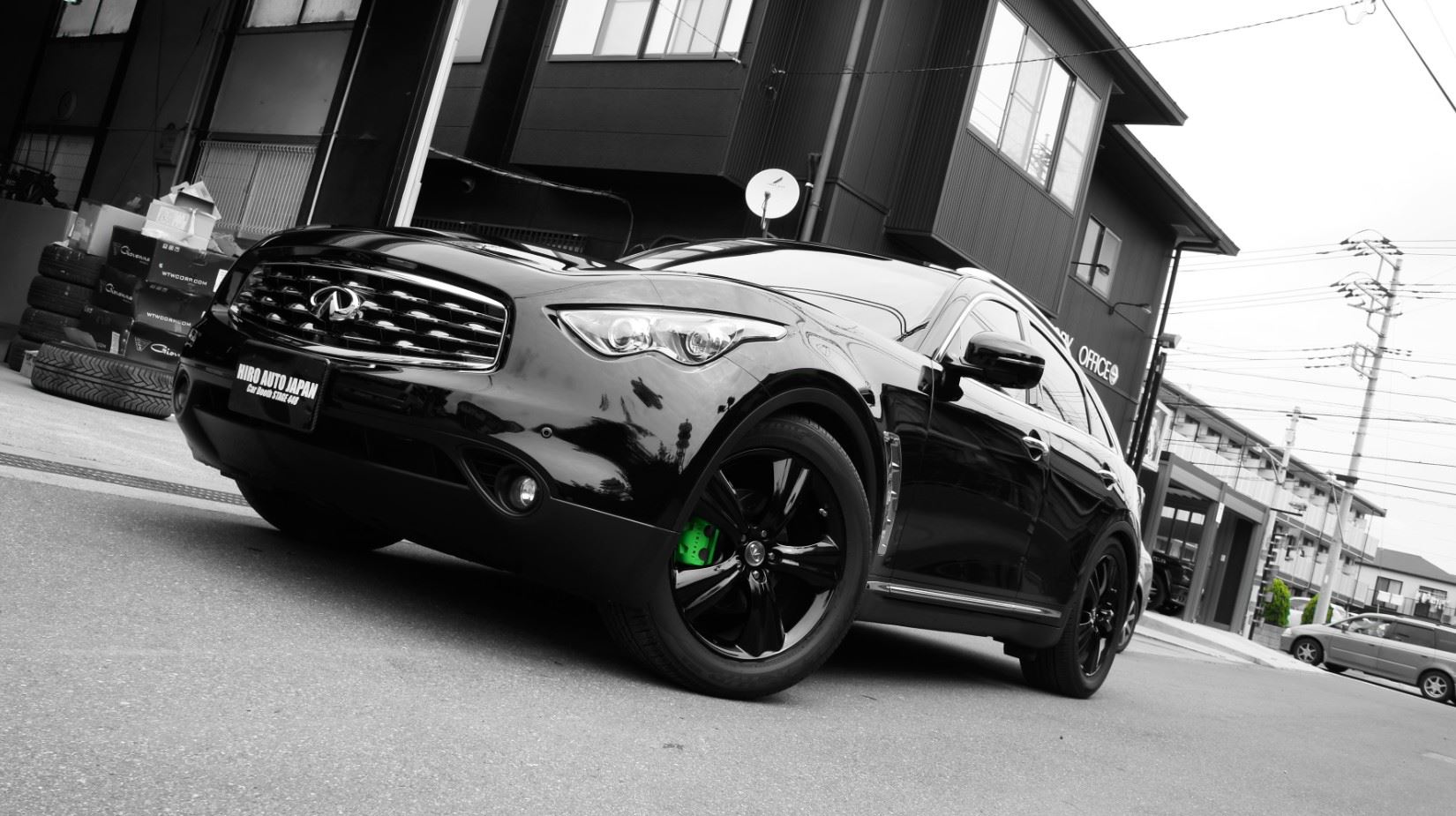 キャリパー塗装施工事例：INFINITI FX35キャリパー塗装+LOGO＆ローター加工★COLOR:MONSTER GREEN&ローター加工Type：C6S8D IMG69_819_ZulwWp_sub8.jpg
