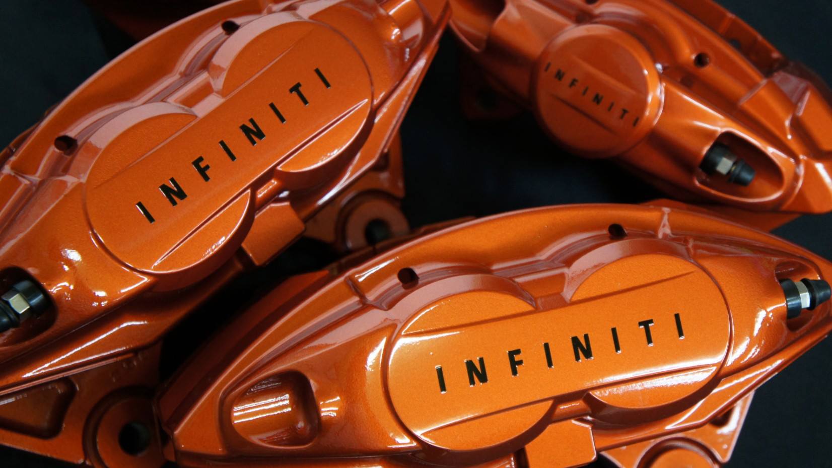 ニッサン純正akebonoキャリパー★ お客様ご希望色オリジナルオレンジに調色