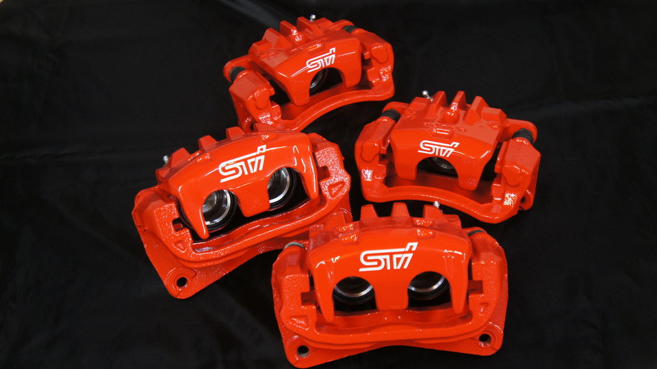 レガシィ純正キャリパー塗装　ＣＯＬＯＲ：＃1112racing red