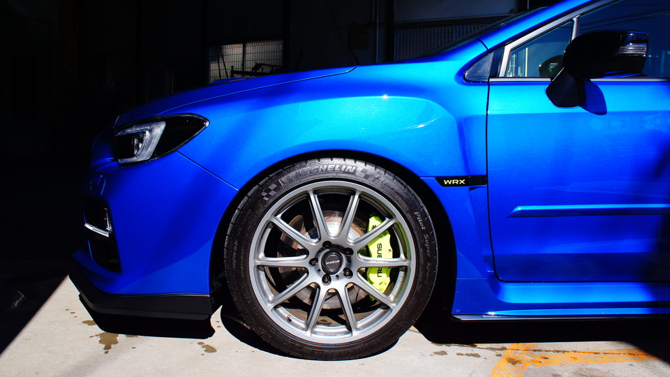 キャリパー塗装施工事例：スバルWRX-S4社外キャリパー塗装＆交換一式　COLOR：アシッドグリーン＆ローター加工Type:S IMG70_1244_H87q7B_sub3.jpg