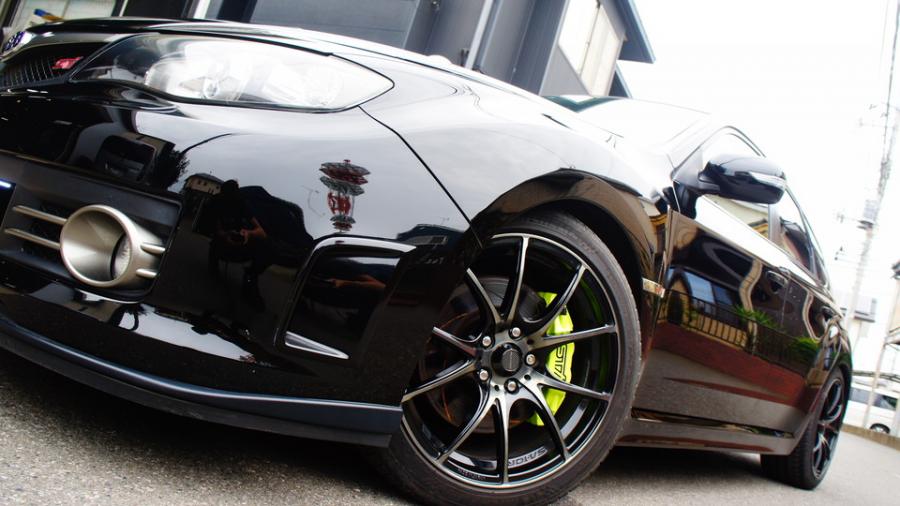 キャリパー塗装施工事例：インプレッサ　キャリパー塗装＆ローター加工　COLOR:#1116 Acid green　加工Type:C6S IMG70_1647_upsKzj_sub7.jpg