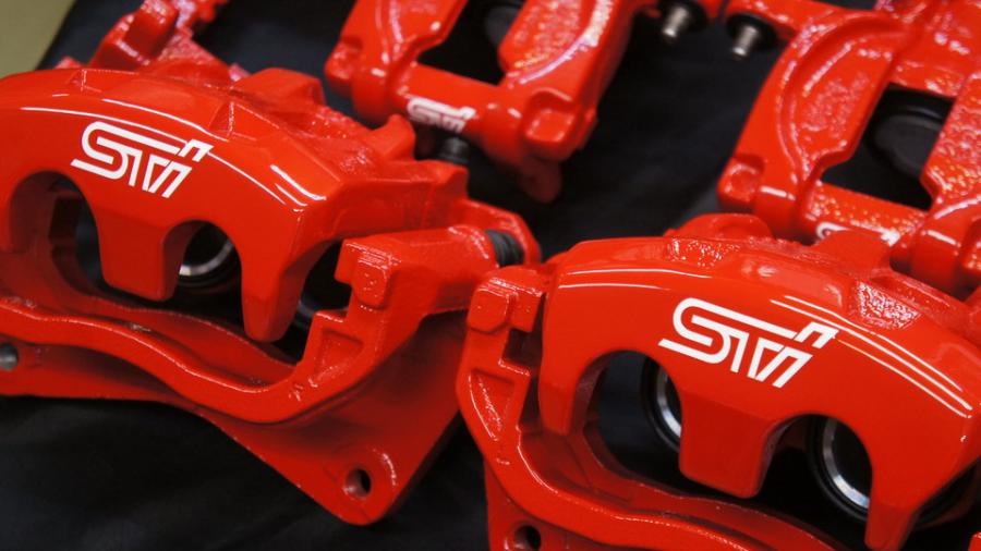 スバルWRX　キャリパー塗装COLOR:#001 Italian losso solid