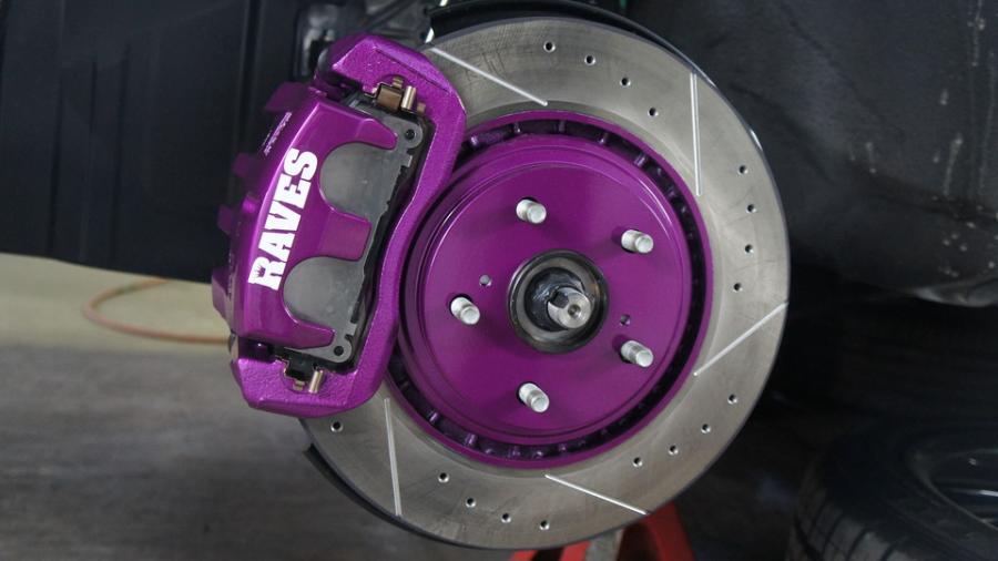 ハリアー　キャリパー塗装　COLOR:#069 Mystic arc violet　ローター加工Type:DS4