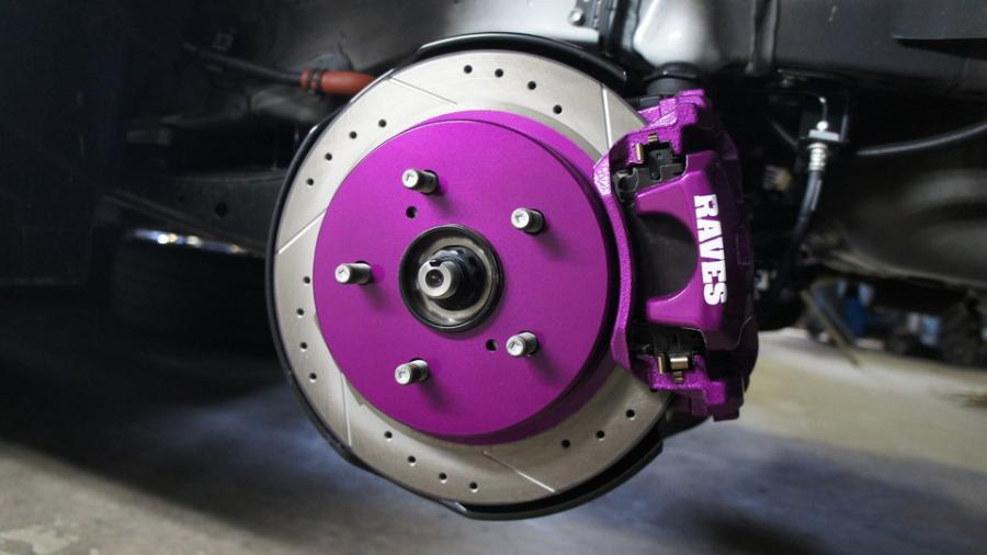 キャリパー塗装施工事例：ハリアー　キャリパー塗装　COLOR:#069 Mystic arc violet　ローター加工Type:DS4 IMG72_1696_oAzVMO_sub1.jpg