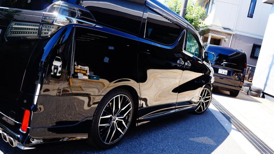 キャリパー塗装施工事例：ベルファイア　キャリパー塗装COLOR:#1115 Deep marine blue　ローター塗装COLOR:#004 Blast light gray metalic　ローター加工Type:6SD IMG72_2340_UgyFgL_sub6.jpg