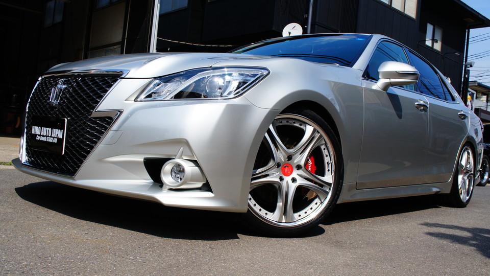 キャリパー塗装施工事例：トヨタクラウンアスリート純正キャリパー塗装　カラー：#010 premiun rouge candy red　ローター塗装　カラー：#1107PRATINUM NEW BRONZE PEARL METALLIC　ローター加工Type：DSP IMG72_660_HBCJZ2_sub7.jpg