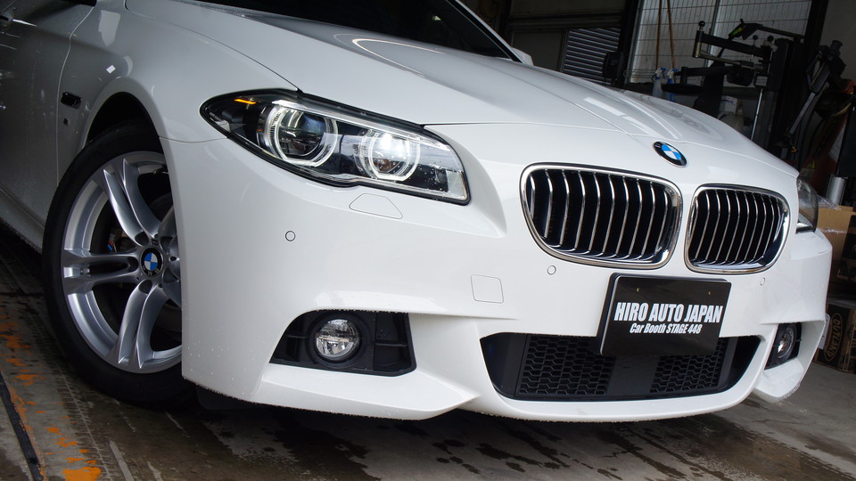 キャリパー塗装施工事例：BMW５シリーズ純正キャリパー塗装　COLOR：＃1107PRATINUM NEW BRONZE PEARL METALLIC＆ローター塗装　COLOR:#005 deep coal black、D=DASHブレーキパット前後装着 IMG74_1085_ARZdVL_sub5.jpg