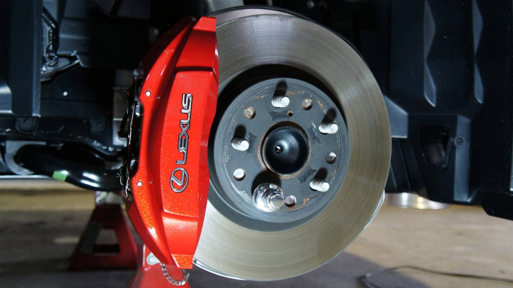 LEXUS LS450Lキャリパー塗装＆LOGO★COLOR：royal flash candy red#011