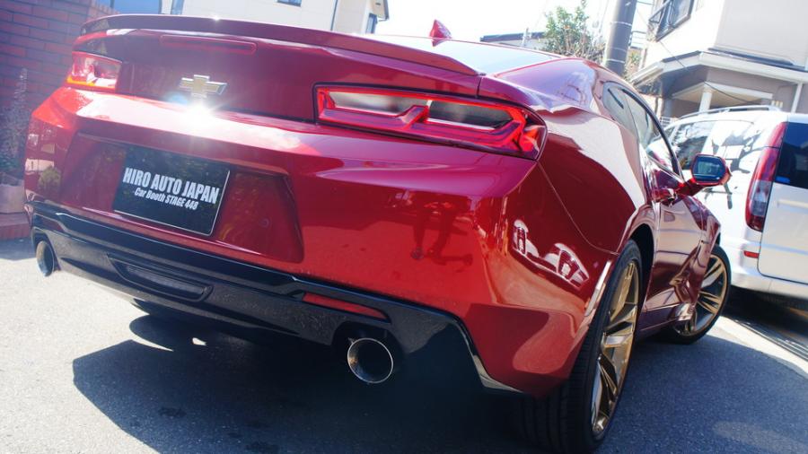 キャリパー塗装施工事例：シボレーカマロ　キャリパー塗装　COLOR:#020 hawaiian passion yellow　ホイール塗装　COLOR:#1107 Platinum new bronze pearl metallic　Rrディフューザーグロスブラック仕上 IMG77_1708_6IDzzv_sub11.jpg