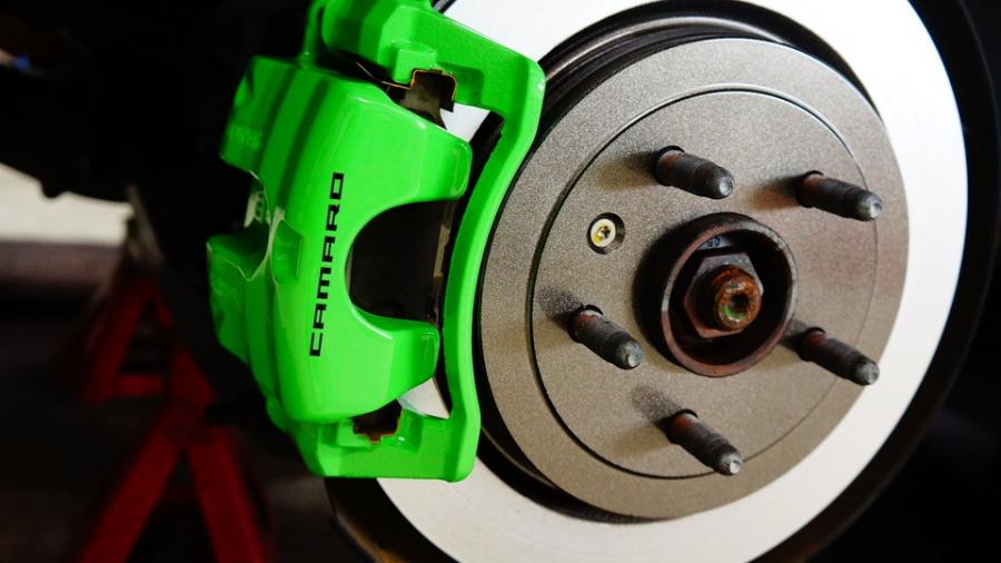 キャリパー塗装施工事例：シボレーカマロ　キャリパー塗装＆ローター塗装COLOR:#1113 Monster green、#004 Blast light gray metalic IMG77_2279_pkIIvT_sub2.jpg