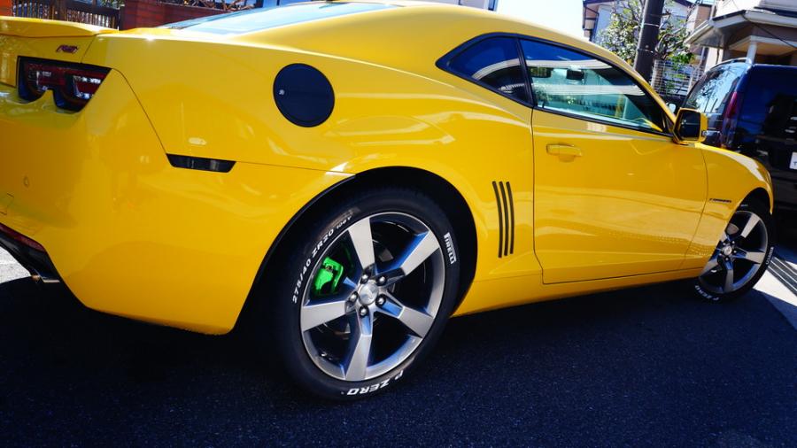 キャリパー塗装施工事例：シボレーカマロ　キャリパー塗装＆ローター塗装COLOR:#1113 Monster green、#004 Blast light gray metalic IMG77_2279_pkIIvT_sub7.jpg