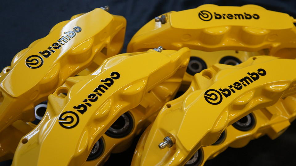 ブレンボ6POT、4POTキャリパー塗装　COLOR:＃002giallo modena