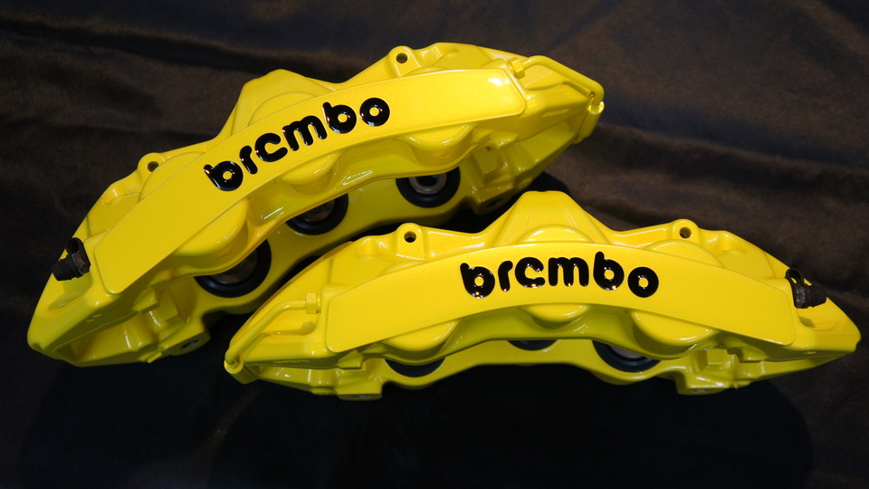ブレンボ6POT、4POTキャリパー塗装　カラー：#020 hawaiian passion yellow