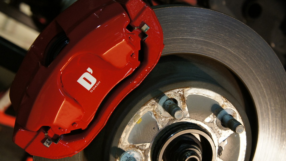 JKラングラーアンリミテッド純正キャリパー塗装　カラー：#001 Italian losso solid