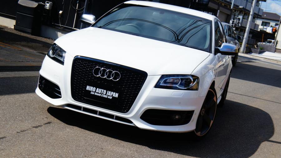 アウディA3　キャリパー塗装＆ローター加工　COLOR：シルバー系（調色）加工Type:S