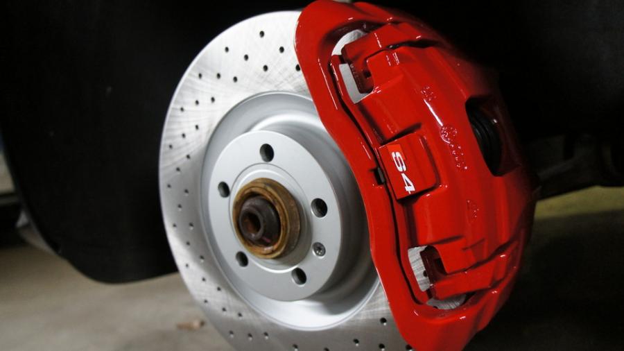 アウディS４　キャリパー塗装　COLOR:#001 Italian losso solid　ローター加工Type:DD