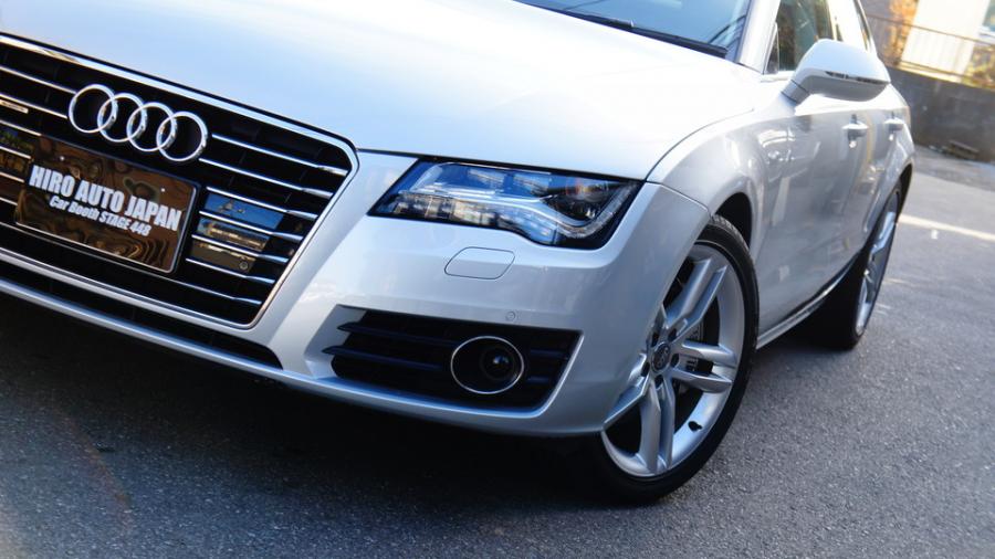 アウディA７　キャリパー塗装＆ローター塗装　COLOR:#055 Super shining silver metal finish＆#005 Deep coal black