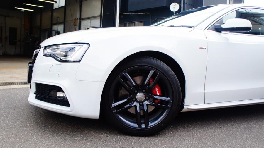 キャリパー塗装施工事例：アウディA5　キャリパー塗装　COLOR:#001 Italian losso solid　ホイール塗装：ブラック系 IMG8_1615_x66x5j_sub6.jpg