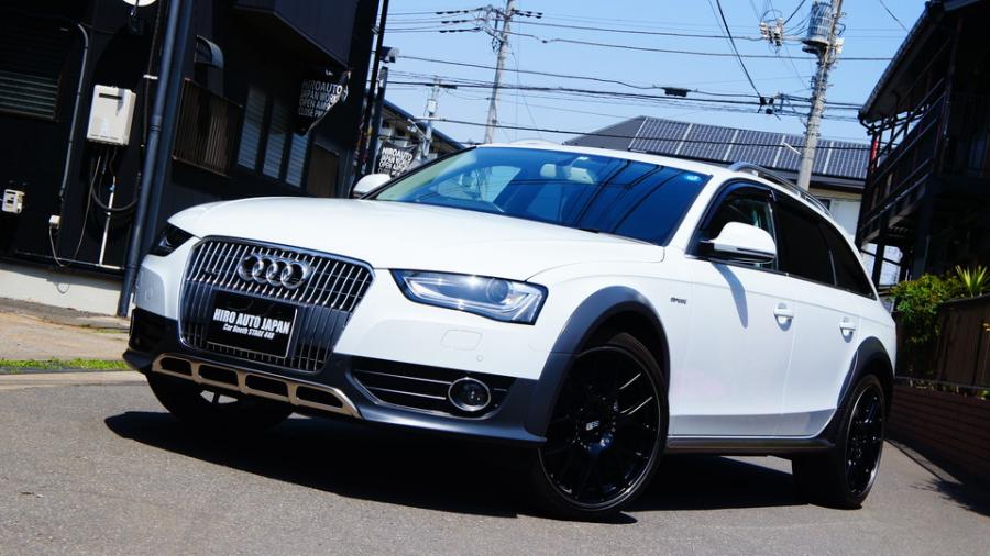 アウディA4allroad　キャリパー塗装、ローター塗装　COLOR:#005 Deep coal black　ローター加工Type:DDS