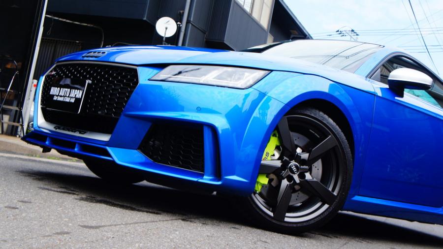 キャリパー塗装施工事例：アウディTTRS　キャリパー塗装　COLOR:#1116 Acid green　ホイール塗装：マットブラック IMG8_1813_isYcPg_sub8.jpg