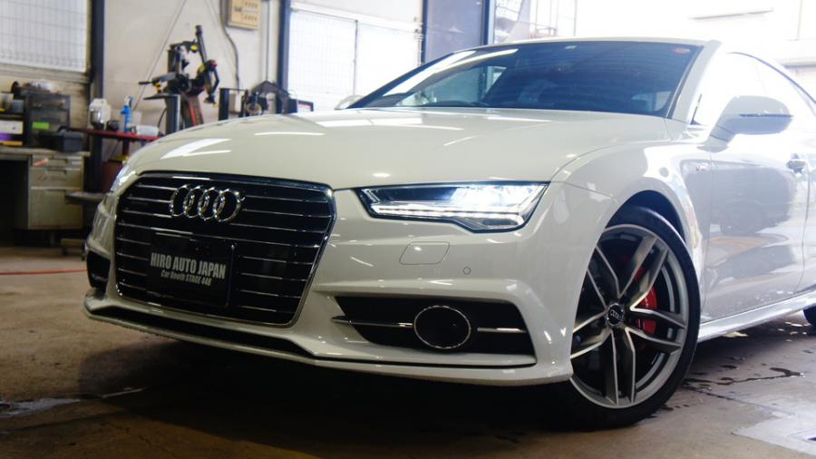 キャリパー塗装施工事例：アウディA7　キャリパー塗装COLOR:#001 Italian losso solid　ローター塗装：ホイール同色（調色）D-DASHノンダストパット前後装着　ディクセルローターへ前後交換 IMG8_2040_EDuLDi_sub4.jpg