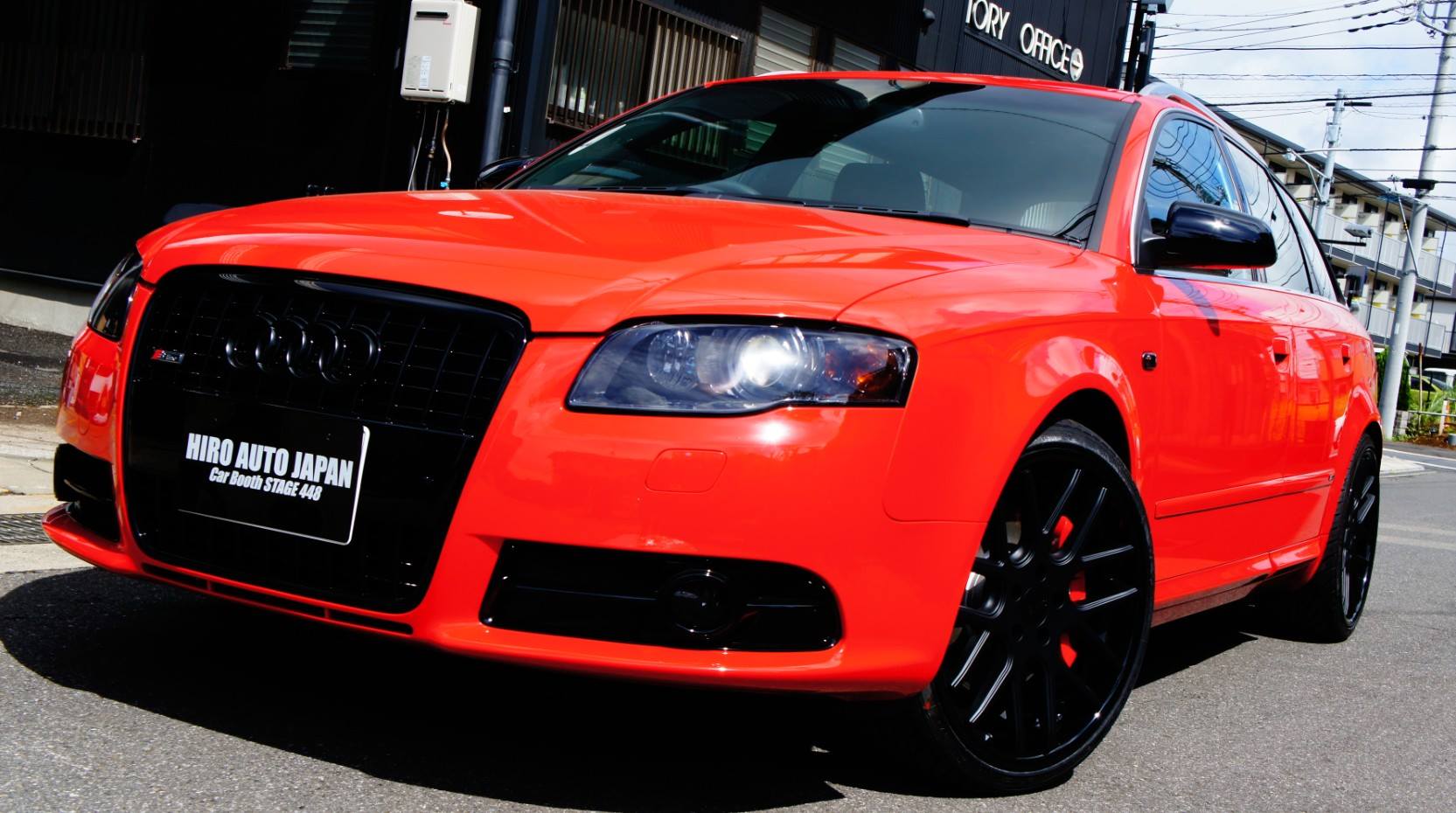 キャリパー塗装施工事例：Audi A4 avant S-lineキャリパー塗装＆LOGO&ノンダストブレーキパット★塗装色：ブレンボレッド その他HAJカスタム：ブラックアウト＆19インチVENATICIホイール＆スモークペイントetc... IMG8_853_ykkQSh_sub5.jpg