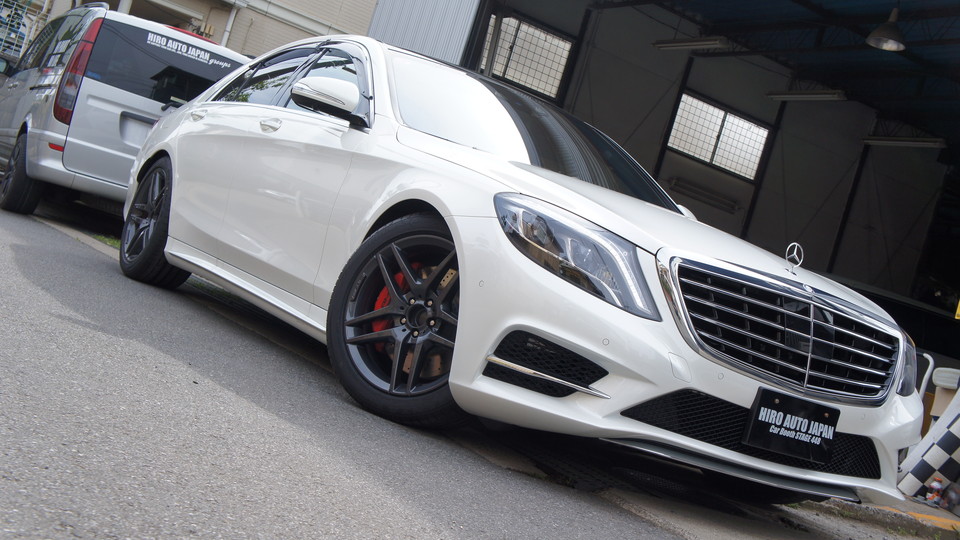 キャリパー塗装施工事例：ベンツＷ222Ｓ400ＨＹＢＲＩＤ純正キャリパー塗装　ＣＯＬＯＲ：＃001Italian losso solid＆ホイール塗装ガンメタ系 IMG9_1006_9ej48N_sub7.jpg