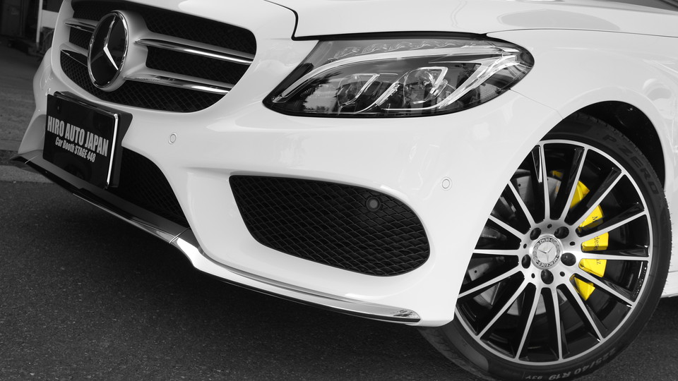 キャリパー塗装施工事例：ベンツＣクラスＷ205純正キャリパー塗装　ＣＯＬＯＲ：#020 hawaiian passion yellow IMG9_1049_bfQ299_sub10.jpg