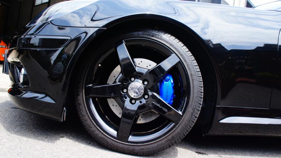 ベンツSLK350 W171　キャリパー塗装　COLOR:#1115 Deep marine blue