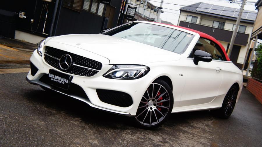 ベンツC43カブリオレ　キャリパー塗装＆ローター塗装　COLOR:#001 Italian losso solid＆オリジナルブラック