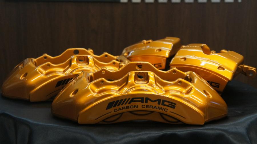 ベンツGT-C　キャリパー塗装　COLOR:#030 Royal art pearl orange gold