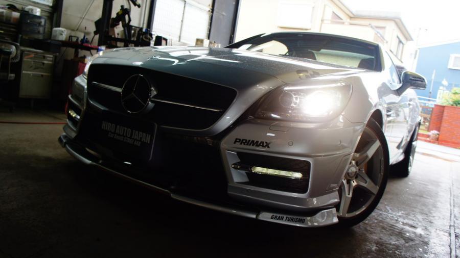 キャリパー塗装施工事例：ベンツSLK　キャリパー塗装　COLOR:#003 Tokyo midnight gold　D-DASHﾉﾝﾀﾞｽﾄﾌﾞﾚｰｷﾊﾟｯﾄ IMG9_1838_7txaMw_sub4.jpg