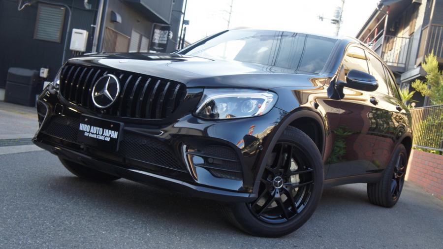 キャリパー塗装施工事例：ベンツGLC250　キャリパー塗装COLOR:#008 Flash champagne gold　ホイール塗装：マットブラック　パナメリカーナグリル装着 IMG9_1987_92GOUx_sub8.jpg