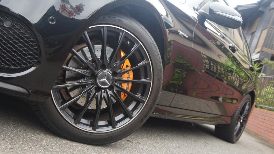 キャリパー塗装施工事例：ベンツC250　キャリパー塗装COLOR:#030 Royal art pearl orange gold IMG9_2004_alv1l0_sub3.jpg