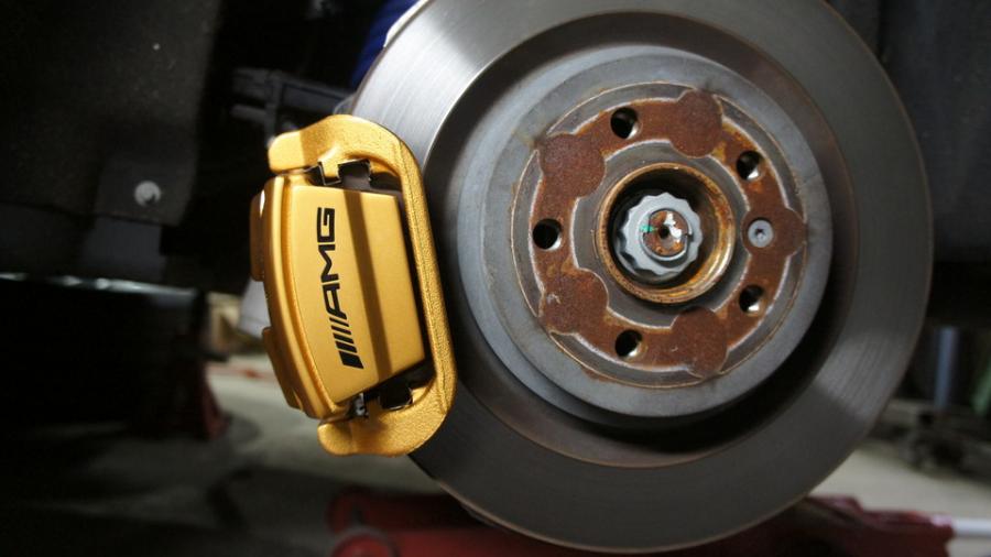 キャリパー塗装施工事例：ベンツGLEクーペ　キャリパー塗装COLOR:#003 Tokyo midnight gold　ローダウンH＆R IMG9_2063_LU5EKF_sub2.jpg