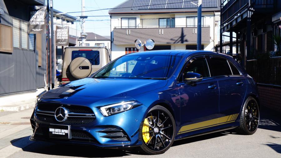 キャリパー塗装施工事例：ベンツA35AMG　キャリパー塗装COLOR:#020 hawaiian passion yellow IMG9_2081_RKf5st_sub10.jpg