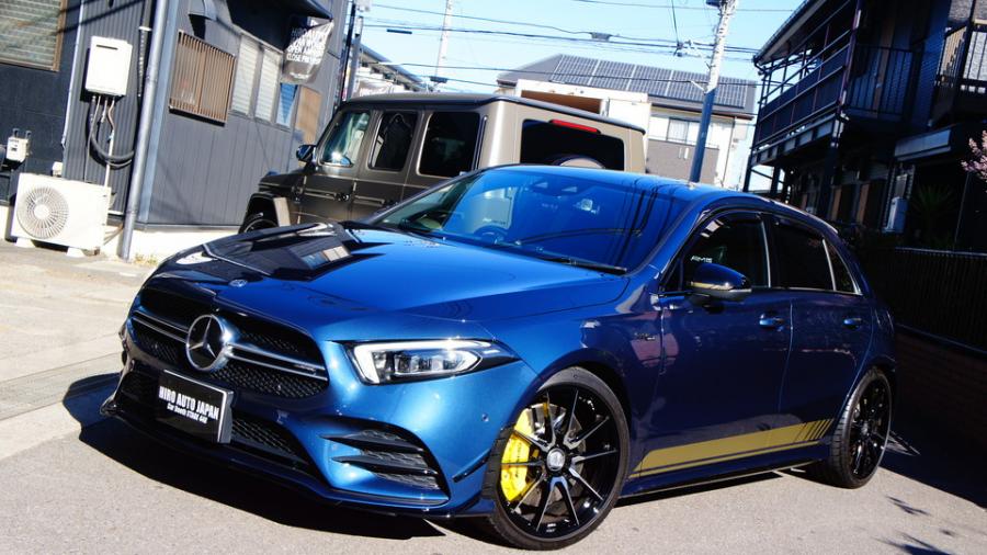 キャリパー塗装施工事例：ベンツA35AMG　キャリパー塗装COLOR:#020 hawaiian passion yellow IMG9_2081_RKf5st_sub7.jpg