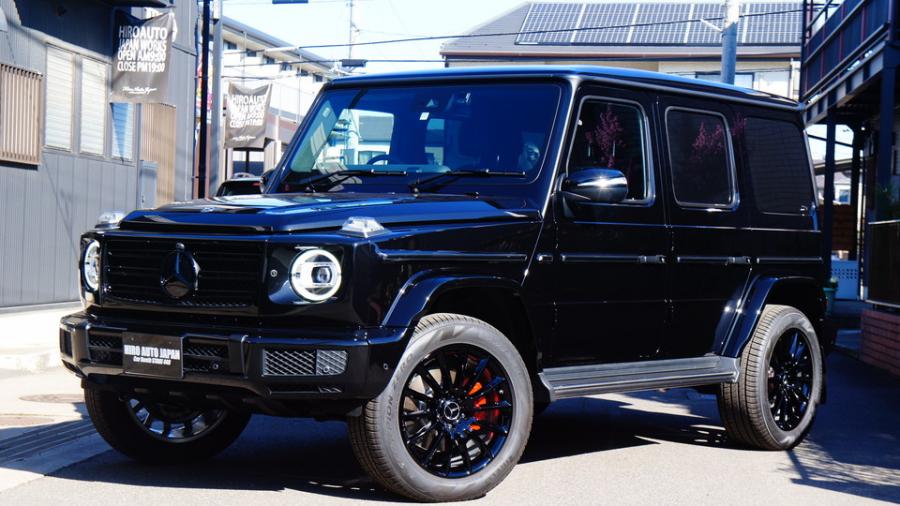 キャリパー塗装施工事例：ベンツG350d　キャリパー塗装COLOR:#001 Italian losso solid　スペーサー前後取付、ホイール塗装一台分、各種ブラックアウト塗装 IMG9_2096_ugCztL_sub3.jpg